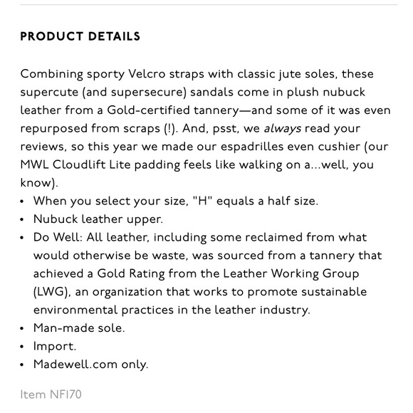 Madewell Leather The Hallie Espadrille Sandal in Gilded Chartreuse Size 7.5 - Picture 3 of 10